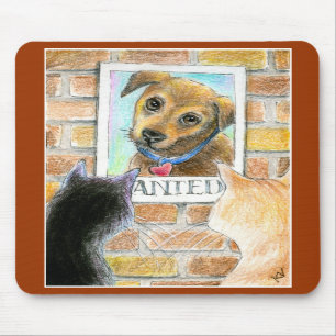 Mousepad O cão de filhote de cachorro, gatos, "quis" o