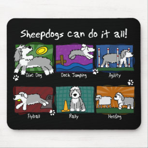 Mousepad O cão ostenta o Sheepdog inglês velho