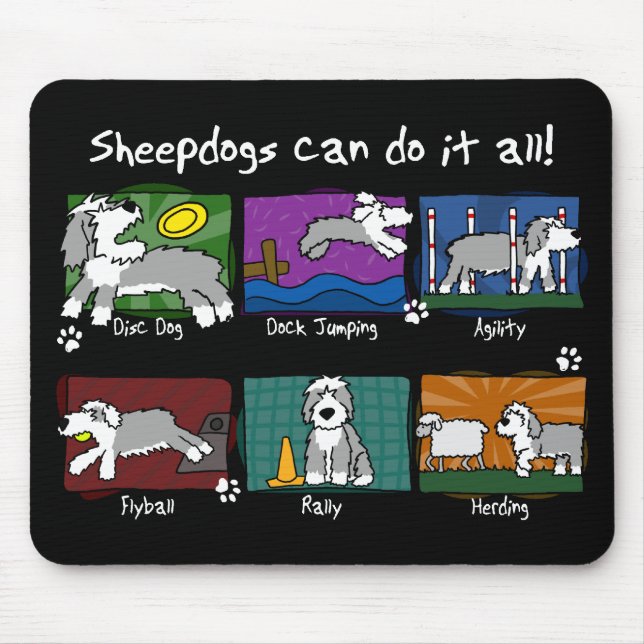 Mousepad O cão ostenta o Sheepdog inglês velho (Frente)