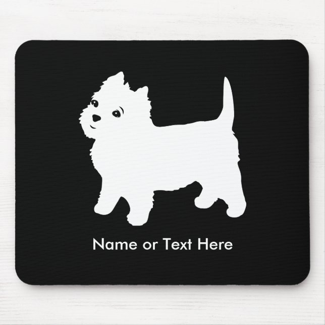 Mousepad O cão pequeno o mais bonito de Westie - (Frente)