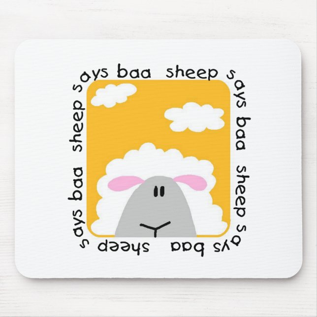 Mousepad O carneiro diz o camiseta e os presentes do Baa (Frente)