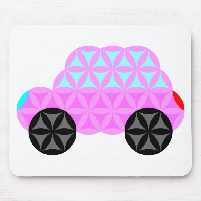 Mousepad O Carro Da Vida - Forma Sagrada A3.Rosa. (Frente)