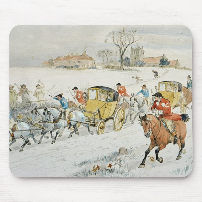 Mousepad O casamento da madeira de Diana: retorno da igreja (Frente)