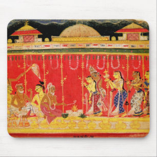 Mousepad O casamento dos pais de Krishna, de uma dispersão