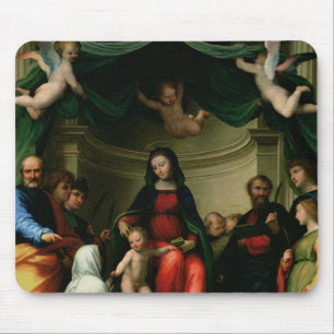 Mousepad O casamento místico de St. Catherine de Siena com