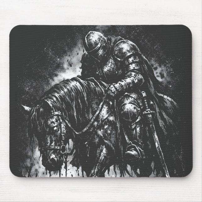 Mousepad O Cavaleiro Caído por BurnsInHell (Frente)