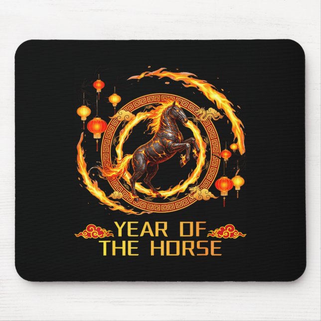 Mousepad O Cavalo de Fogo Chinês (Frente)