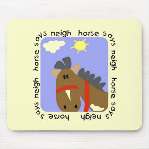 Mousepad O cavalo diz o camiseta e os presentes do Neigh