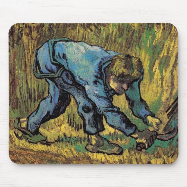Mousepad O Ceifador com Foice por Vincent van Gogh (Frente)