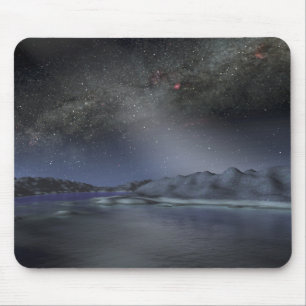 Mousepad O céu nocturno de um planeta estrangeiro
