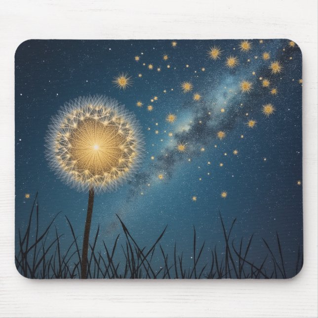 Mousepad o céu noturno e os dentes-de-leão (Frente)