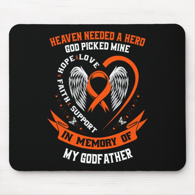 Mousepad O Céu Precisava de um Herói Deus Pegou Meu Padrinh (Frente)