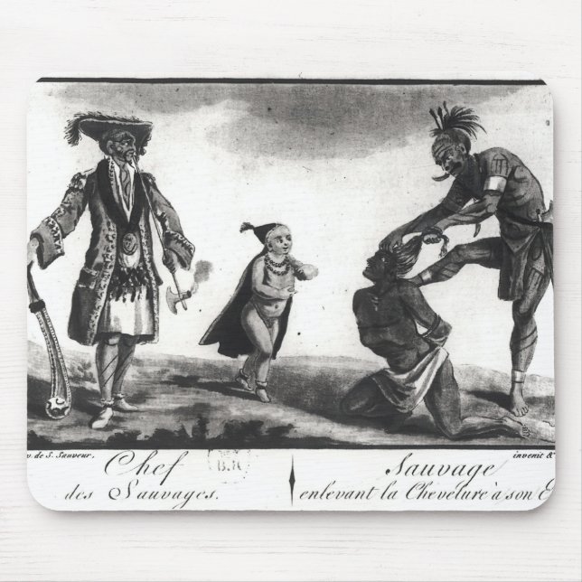 Mousepad O chefe dos selvagens que Scalping seu inimigo (Frente)