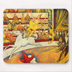 Mousepad O Circo por Georges Seurat, Arte Fina Vintage