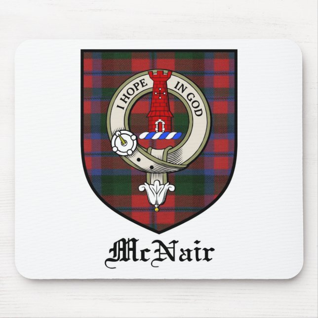 Mousepad O clã de McNair Crest o Tartan do crachá (Frente)