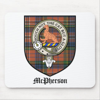 Mousepad O clã de McPherson Crest o Tartan do crachá