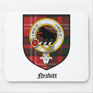 Mousepad O clã de Nesbitt Crest o Tartan do crachá