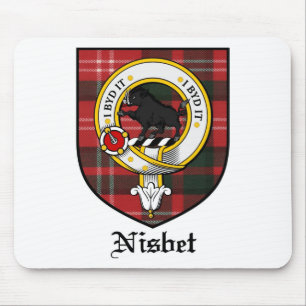 Mousepad O clã de Nisbet Crest o Tartan do crachá