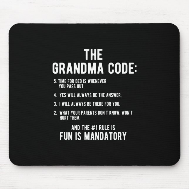Mousepad O Código da Avó | Diversão É Obrigatório (Frente)