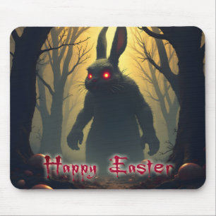 Mousepad O Coelhinho da Páscoa assustador na Floresta Sombr