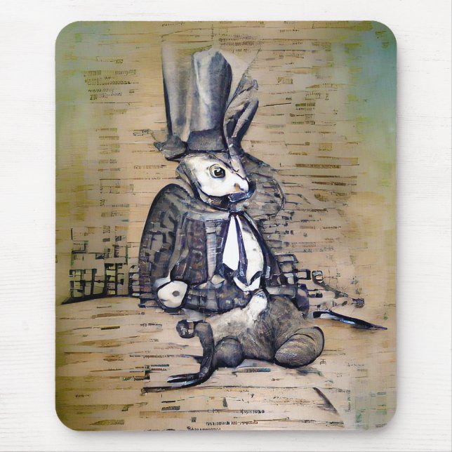 Mousepad O Coelho Cavalheiro  (Frente)