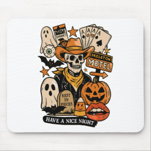 Mousepad O Colete De Motel De Skeleton Tem Uma Noite Boa