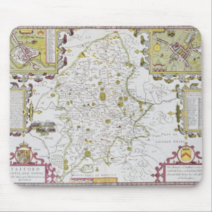 Mousepad O Condado de Stafford e cidade, gravados por