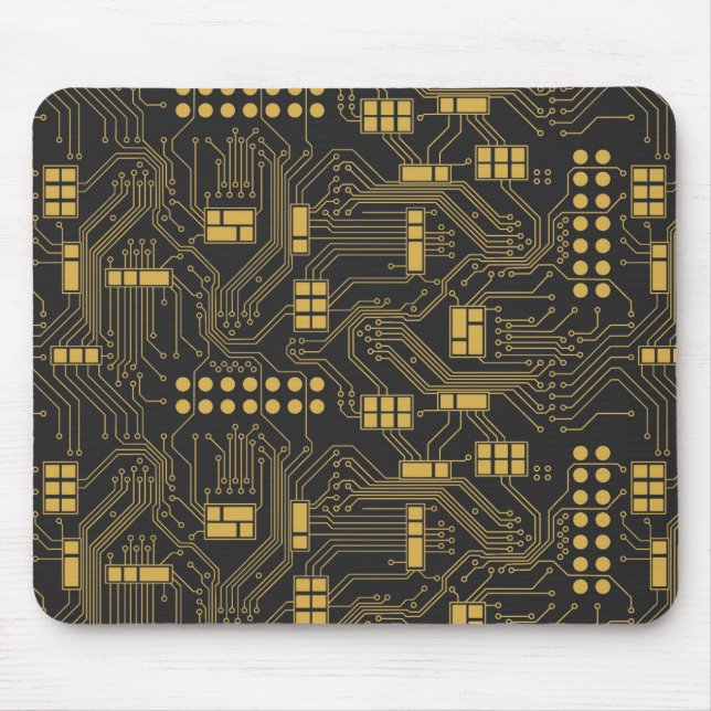 Mousepad O conselho de circuito - preto e ouro (Frente)