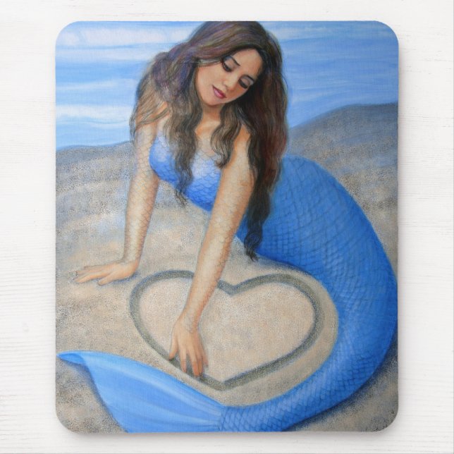 Mousepad O coração da sereia azul (Frente)