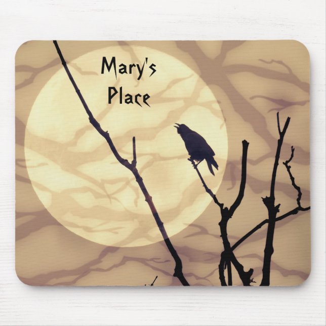 Mousepad O Corvo, A Lua, As Sombras (Frente)