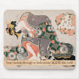 Mousepad O Courtesan com a gueixa de Kitagawa Utamaro do