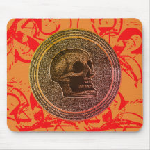 O crânio! (Design de Círculo ) 2018 Vermelho Laran