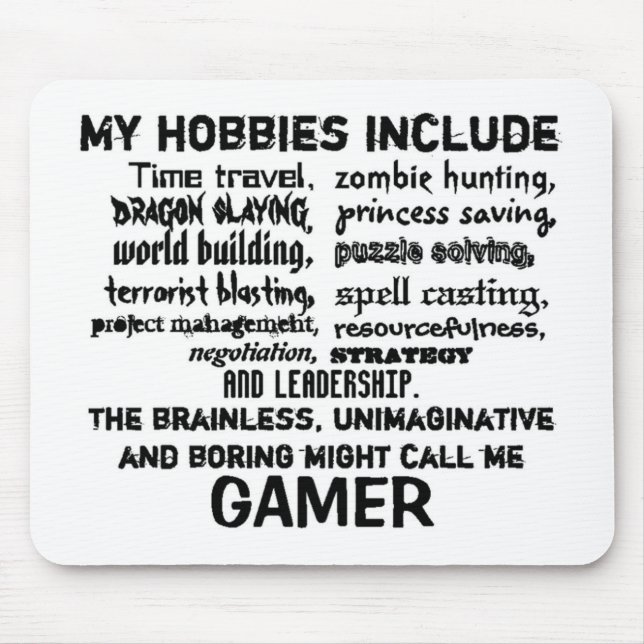 Mousepad O credo do Gamer final (branco) (Frente)