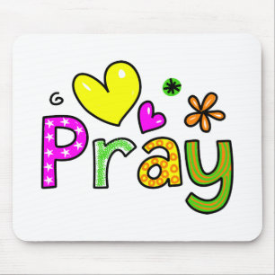 Mousepad O cristão bonito Pray a expressão do texto do