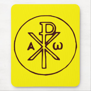 Mousepad O cristograma Chi-Rho símbolo