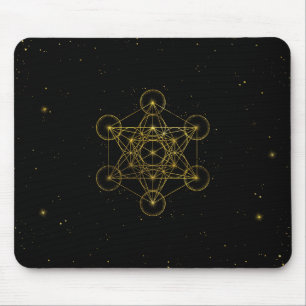 Mousepad O Cubo do Metatrão é preto e ouro