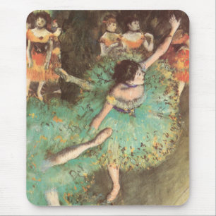 Mousepad O Dançarino Verde de Edgar Degas, Balé de Vintage