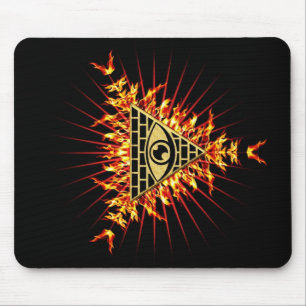 Mousepad O de que de antes de todo de olho deus, pirâmide,
