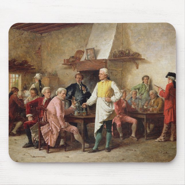 Mousepad O debate de um cavalheiro, 1881 (óleo no painel) (Frente)