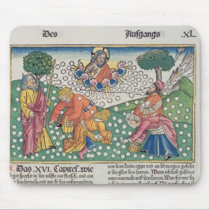 Mousepad O deus 13-22 do êxodo 16 fornece codorniz e maná
