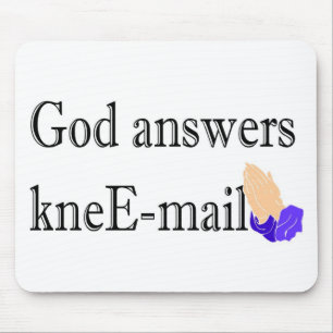 Mousepad O deus responde ao presente religioso do