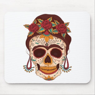 Mousepad O Dia da Mulher Morta do Crânio do Açúcar Prese