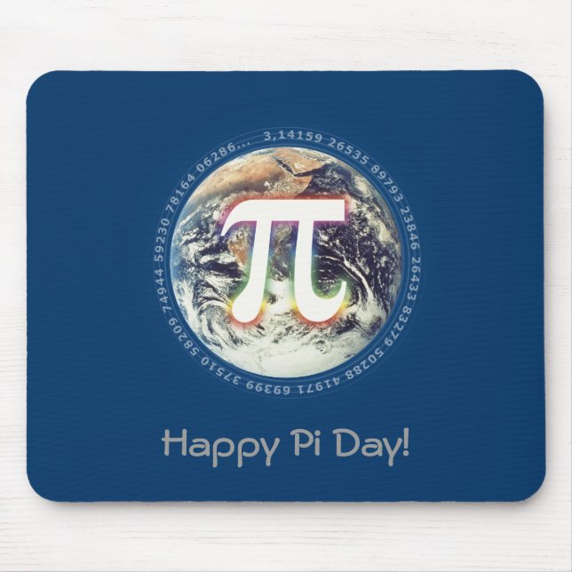 Mousepad O dia feliz | do Pi comemora a matemática (Frente)