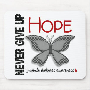 Mousepad O diabetes juvenil nunca dá acima a borboleta 4,1