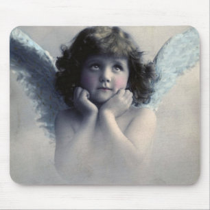 Mousepad O doce anjo da Vintage, com queijo Rosy, nas nuven