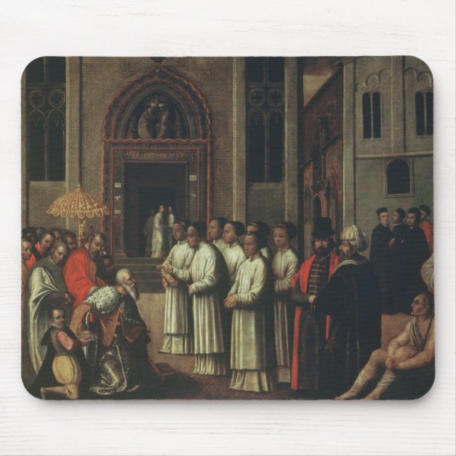 Mousepad O Doge Ziani encontra o papa Alexander III (Frente)