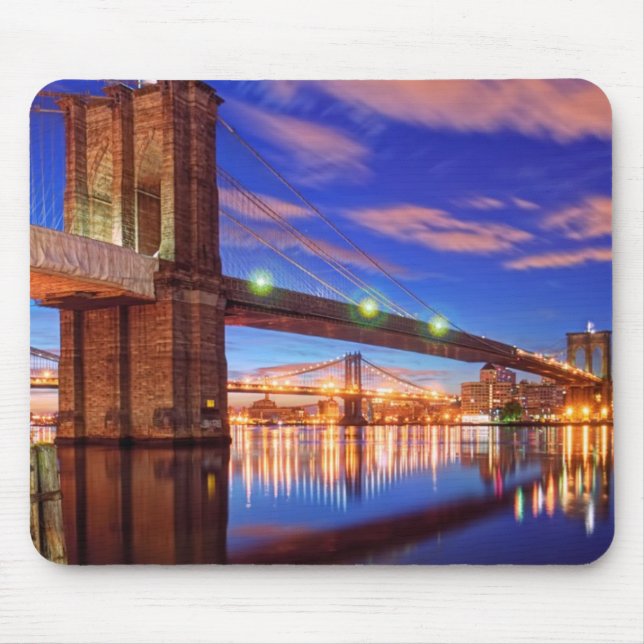 Mousepad O East River, ponte de Brooklyn, Manhattan (Frente)