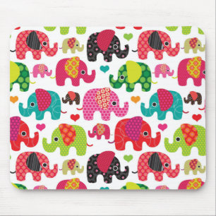 Mousepad o elefante retro caçoa o papel de parede do teste