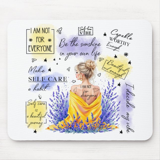 Mousepad O empoderamento da mulher inspira afirmação positi (Frente)