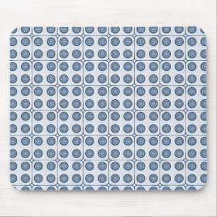 Mousepad O encanto retro circunda Mousepad, azul marinho